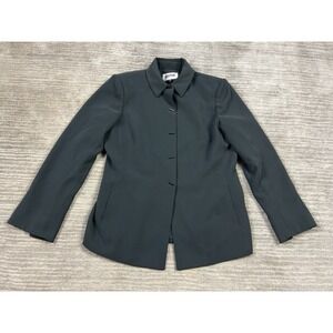 Kasper Suit Jacket‎ Womens 6P Gray Blazer Polyester Lined Career Casual